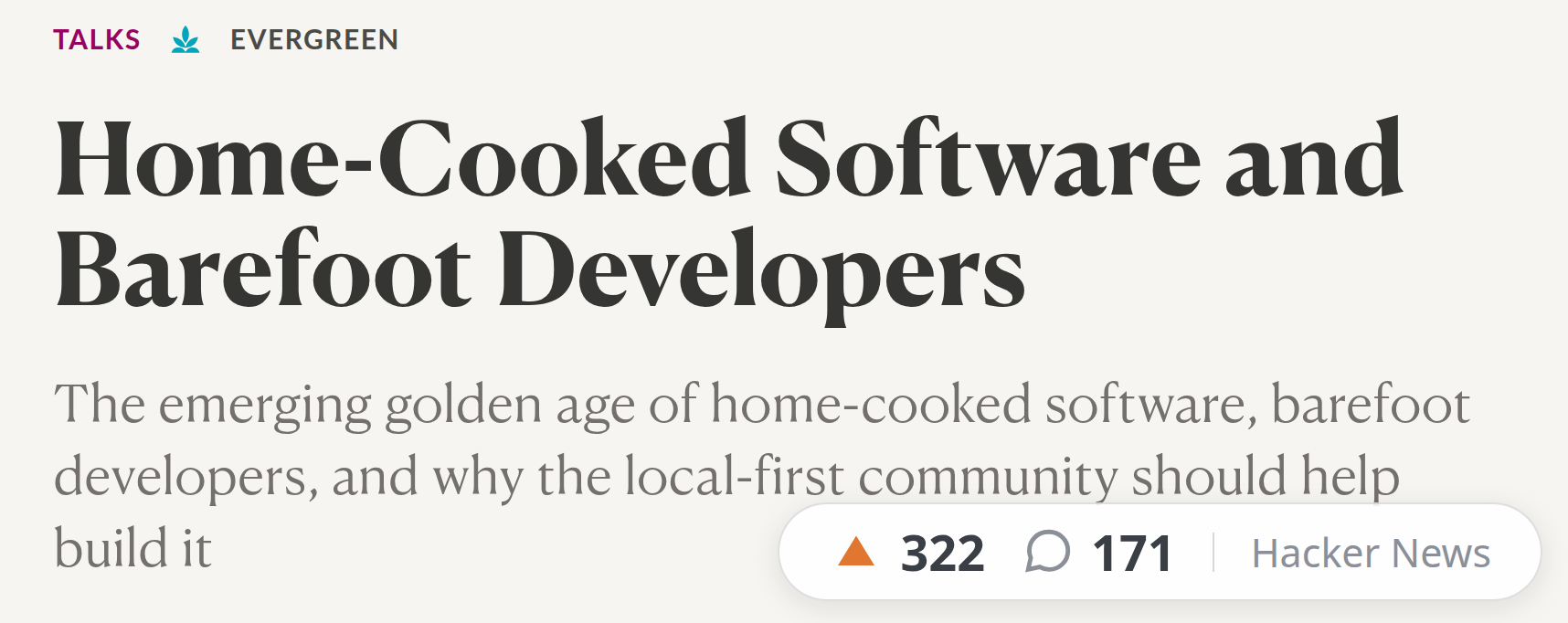 Maggie Appleton — “Home-Cooked Software and Barefoot Developers” (Jun 2024)